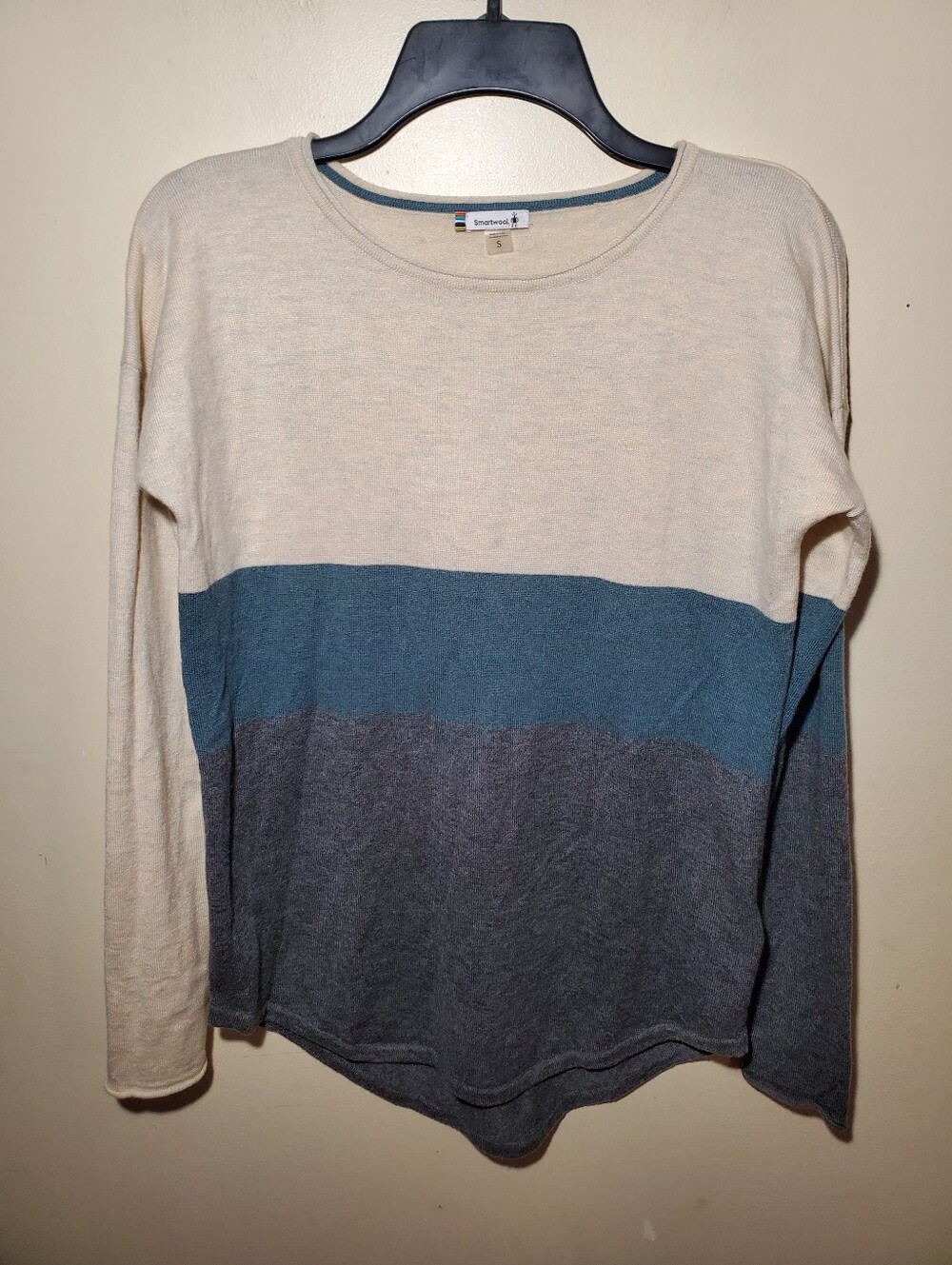 Smartwool Merino Wool Colorblock Long Sleeve Top Size S